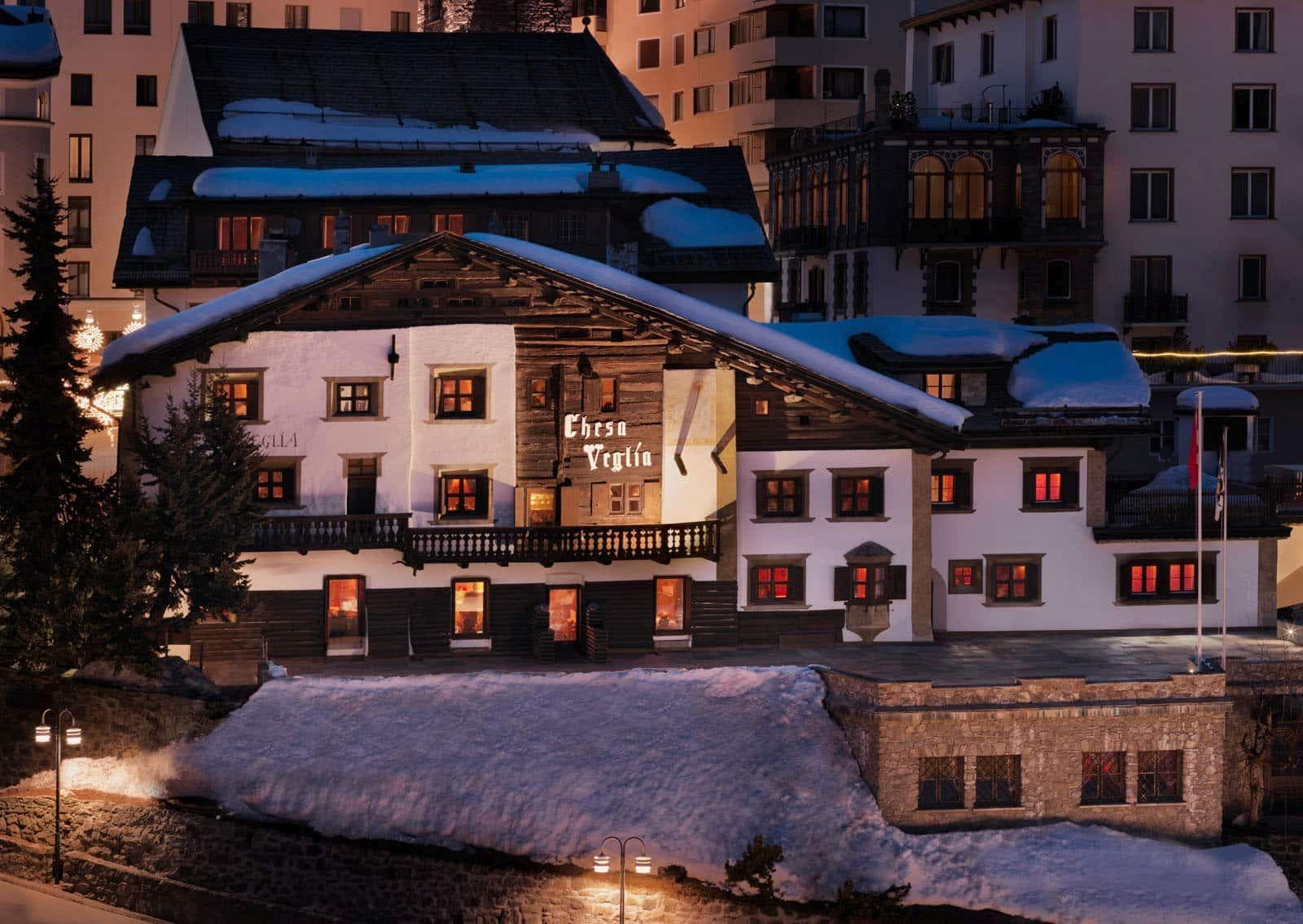 Chesa Veglia exterior; historic farmhouse dating back to 1658