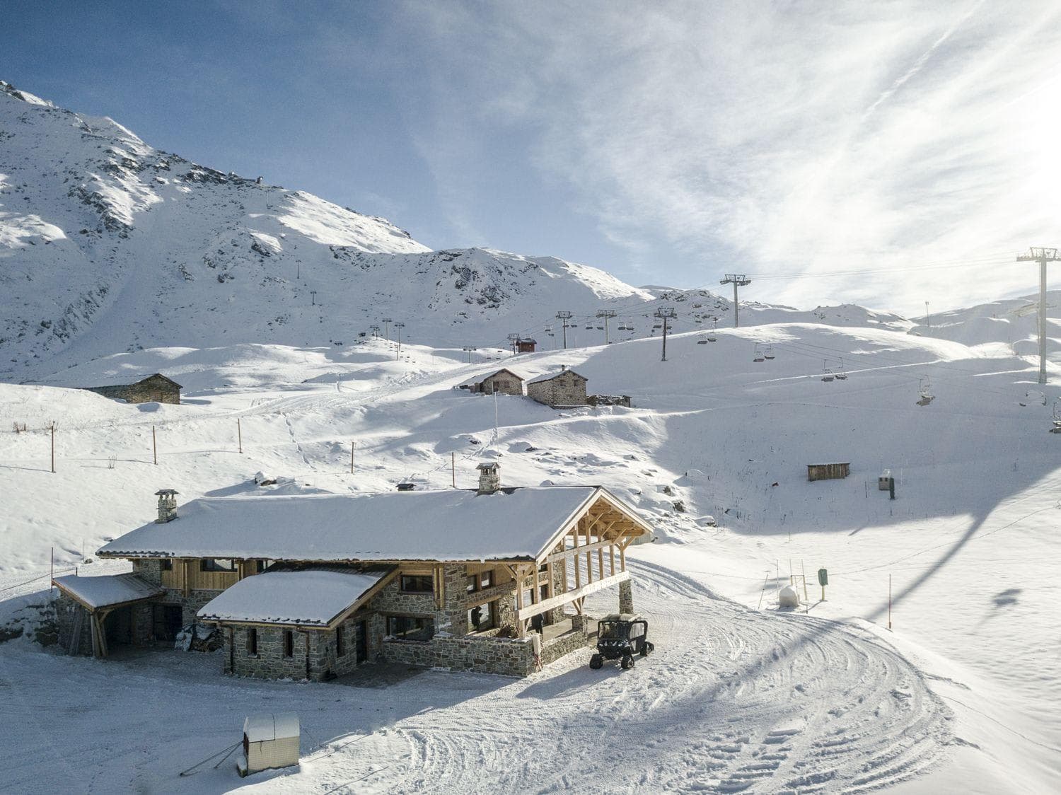 Ski-in, ski-out chalet with direct access to lift lines