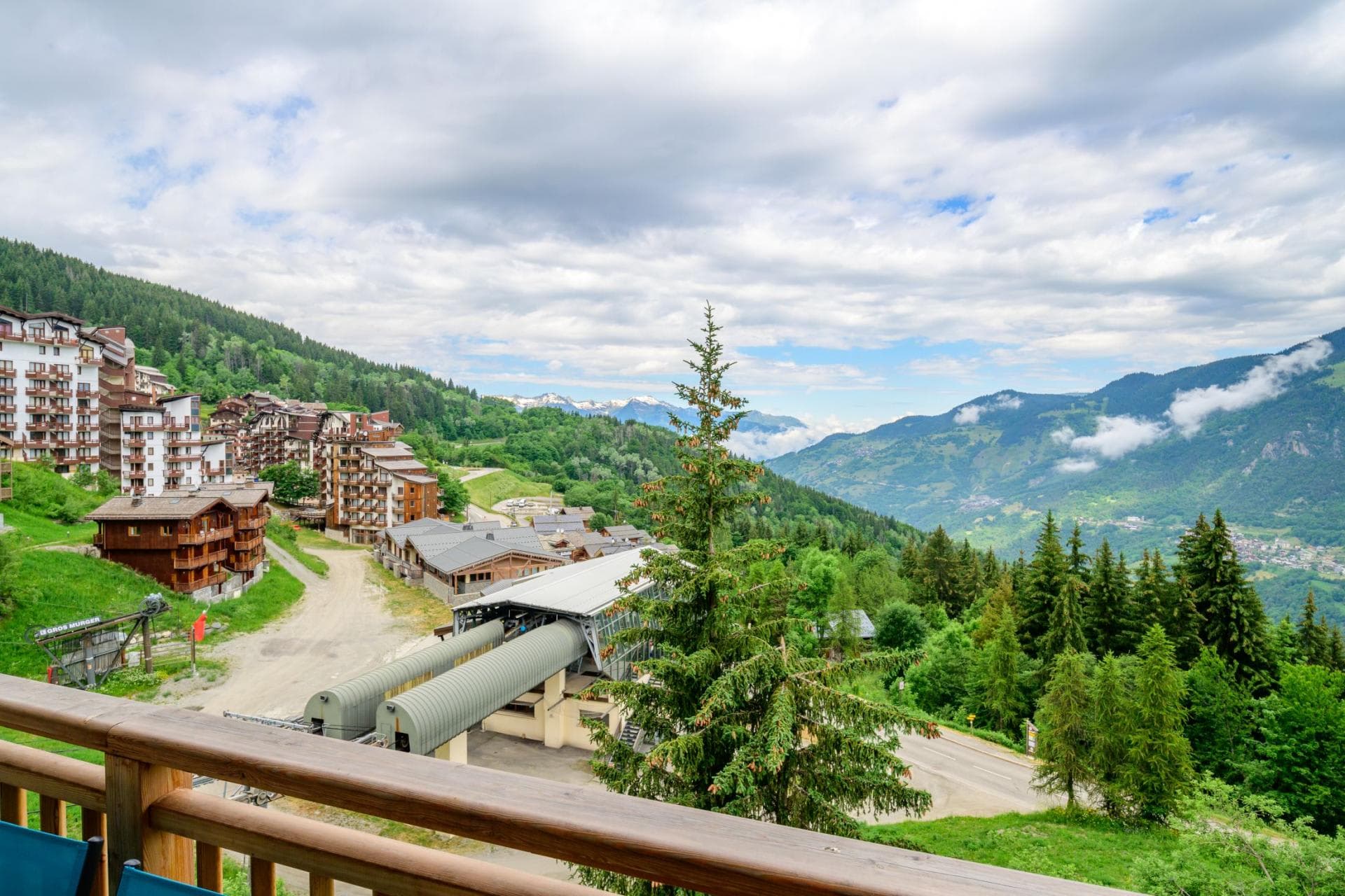 Private balcony view overlooking the Gros Murger ski lift