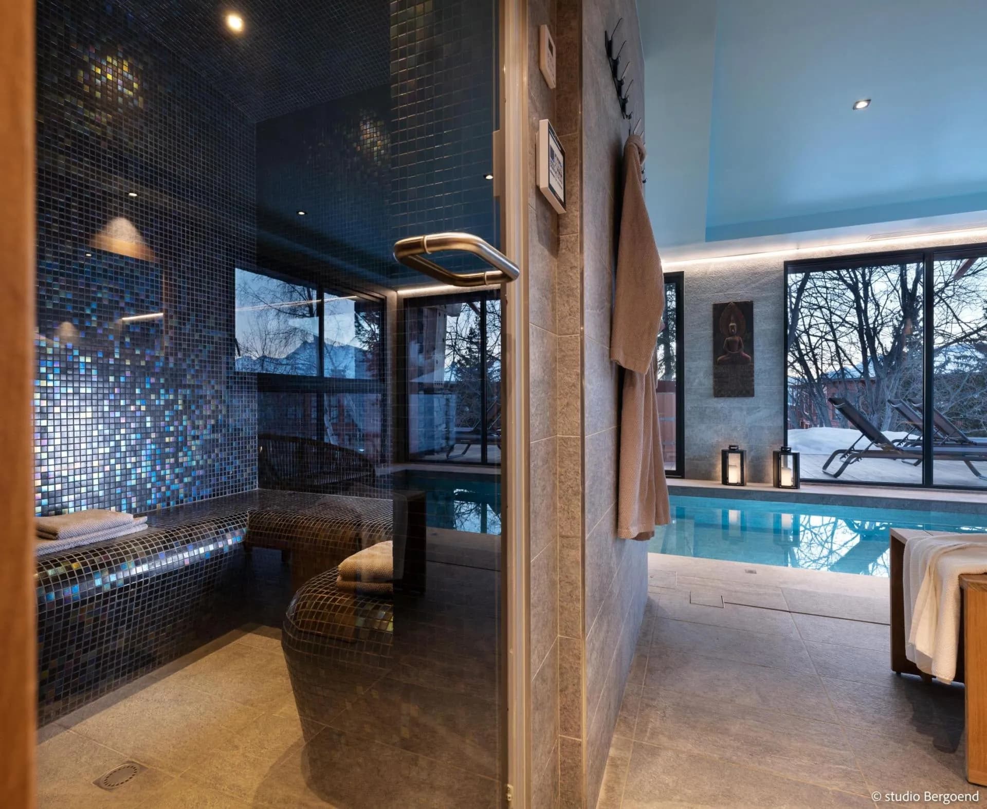 Hammam beside the indoor swimming pool