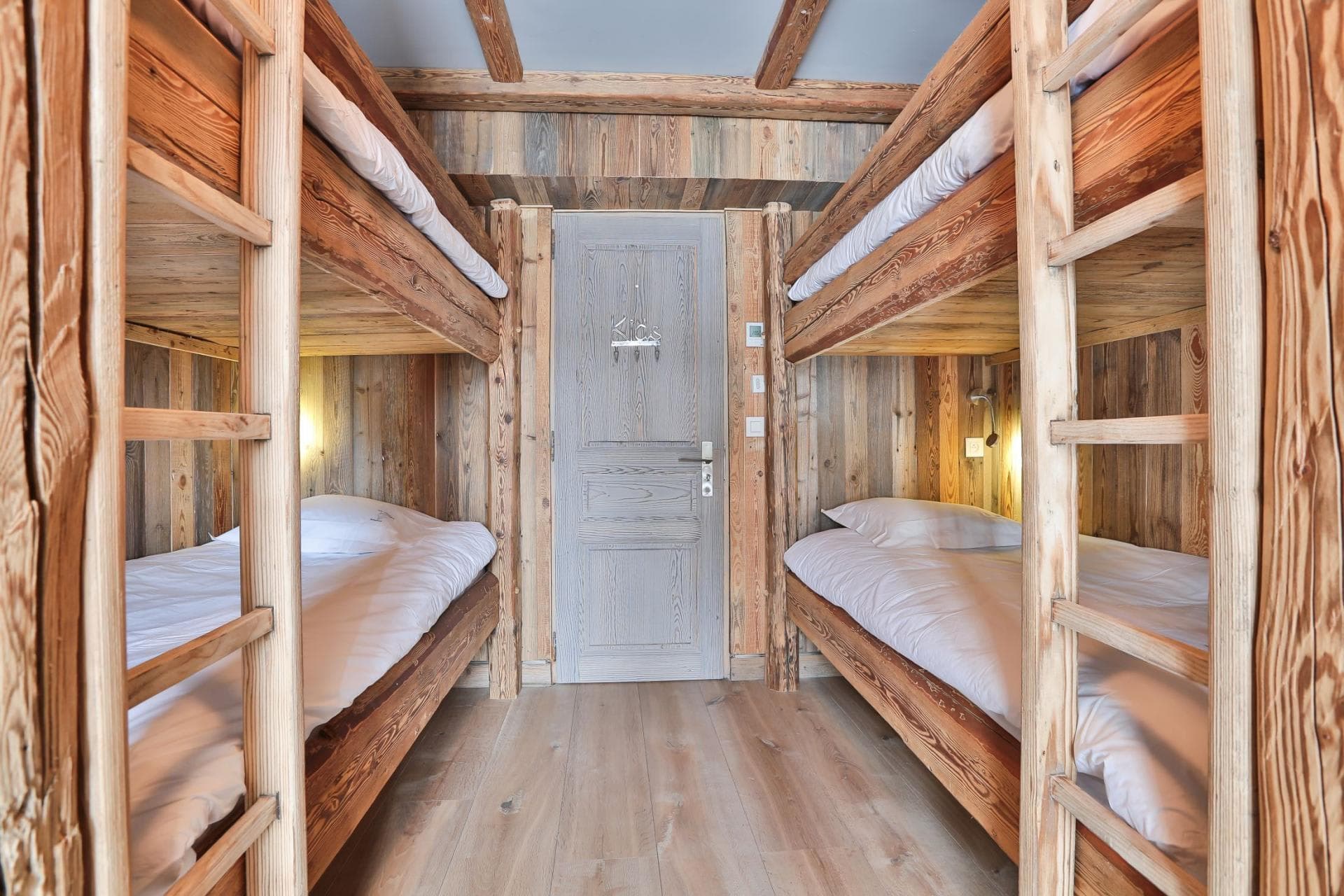 Bunk room sleeps 4 with built-in timber bed frames