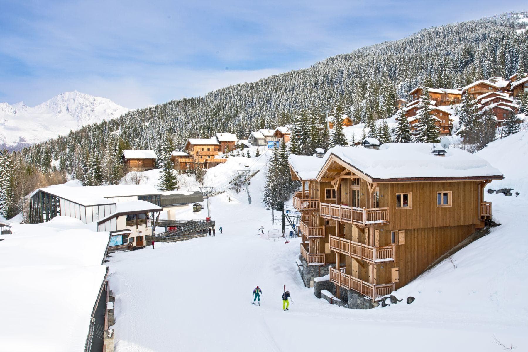 Ski-in ski-out chalet located directly on the piste beside chairlift