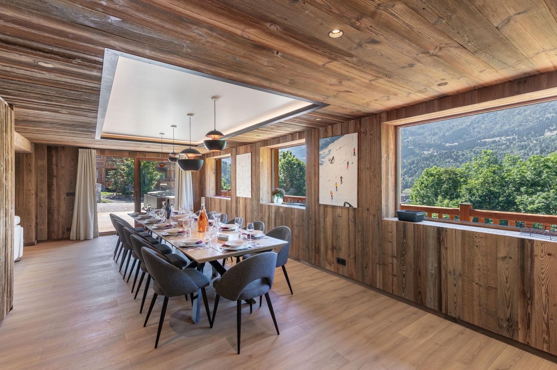 Dining area with seating for 12 and mountain valley views