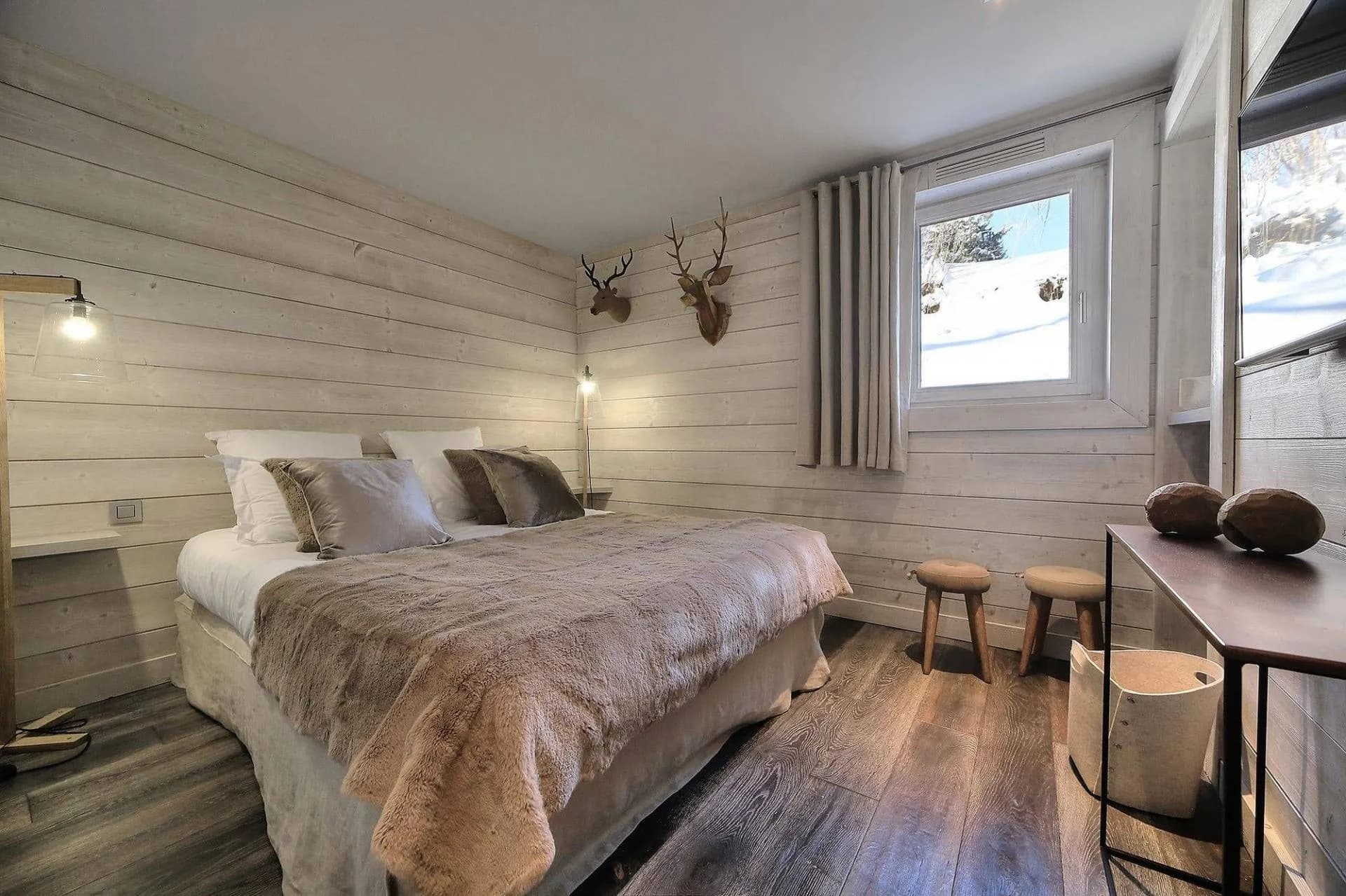 Double bedroom with bedside lighting