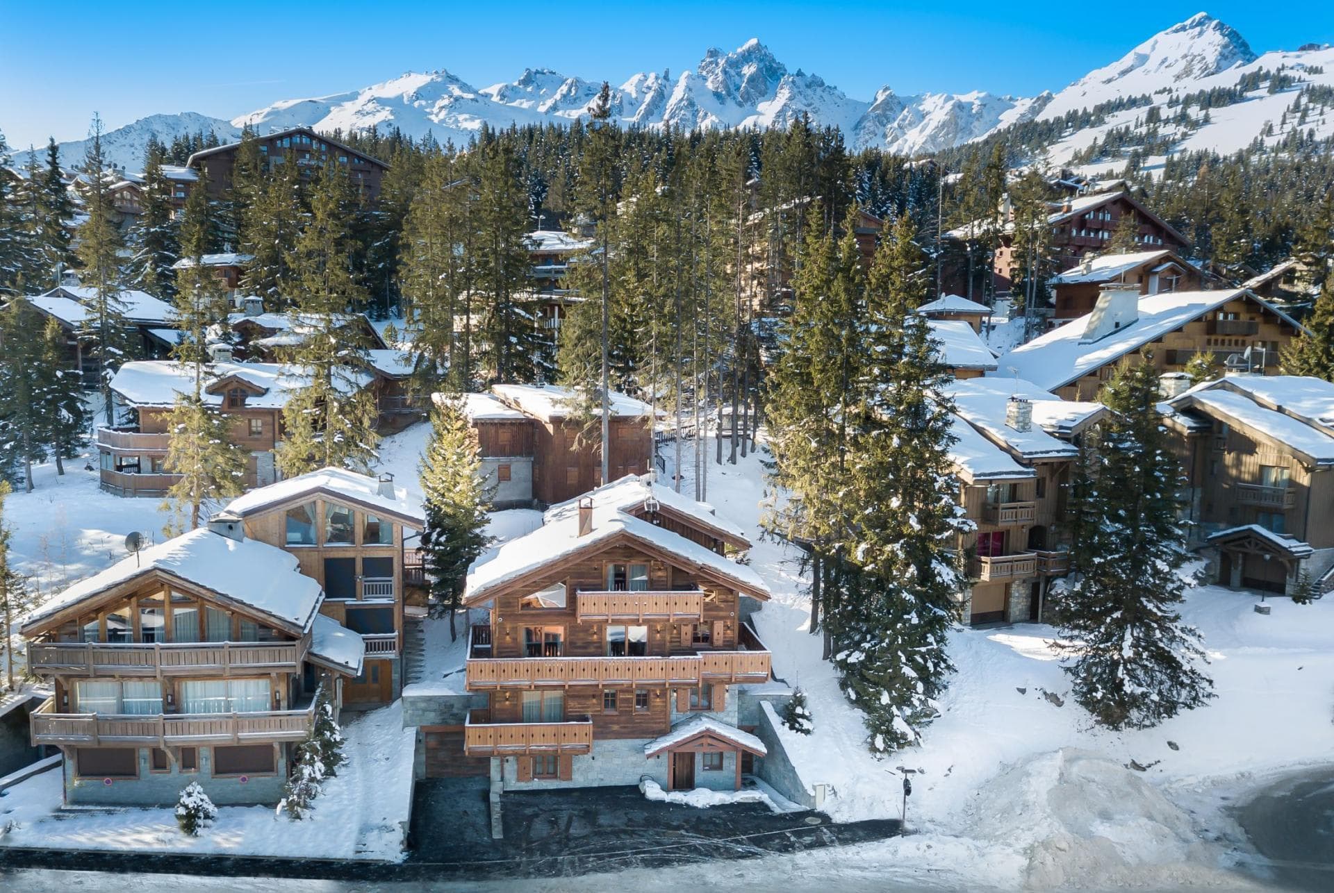 Ski-in/ski-out chalet with mountain views and private garage access