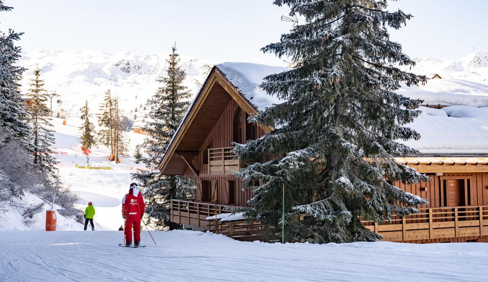 Chalet exterior with direct ski-in/ski-out access on the slope