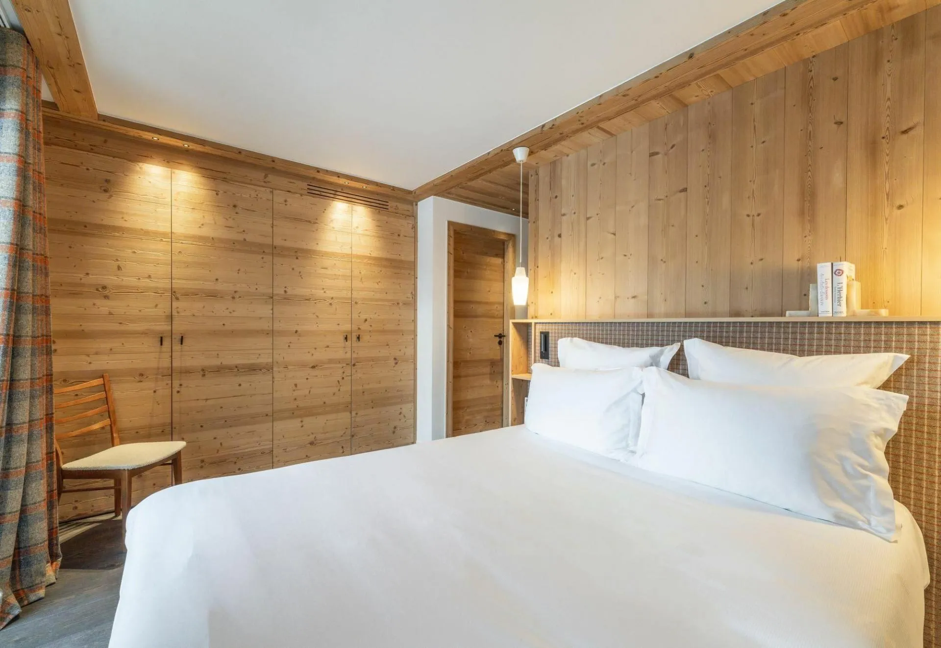 Double bedroom with built-in timber wardrobes
