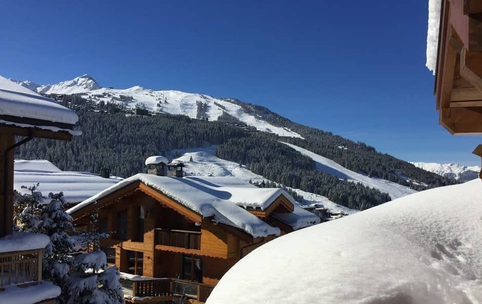 Ski-in, ski-out access with views of the groomer runs