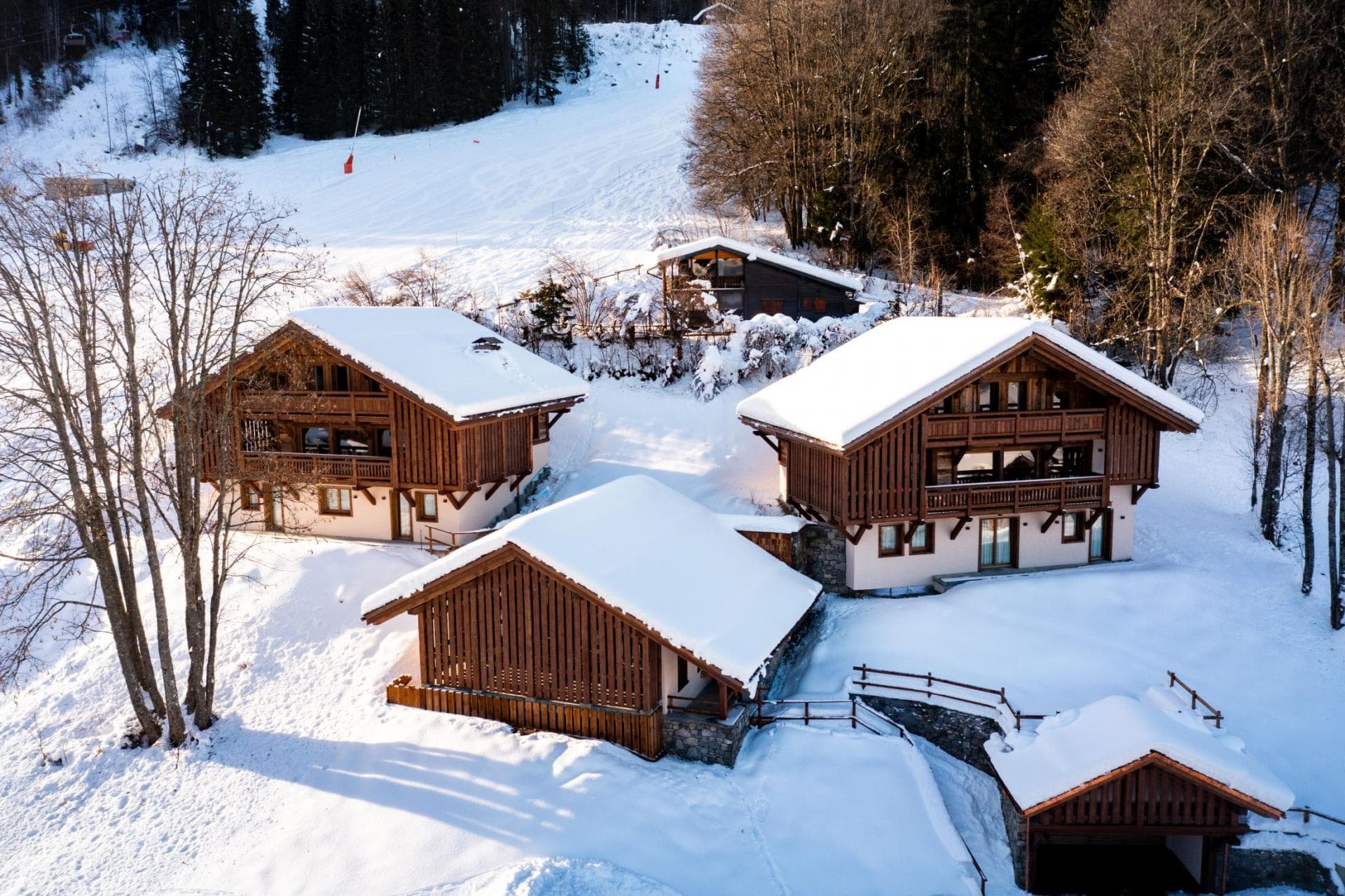 Chalet exterior with direct access to adjacent ski run