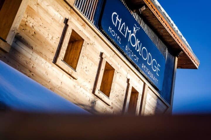 Chamois Lodge exterior featuring on-site restaurant and bistrot