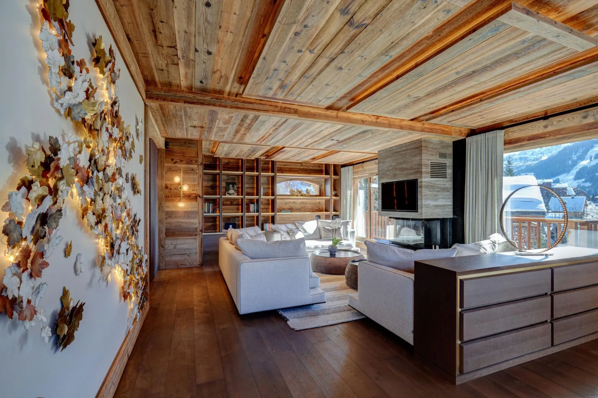 Open living area beside the kitchen