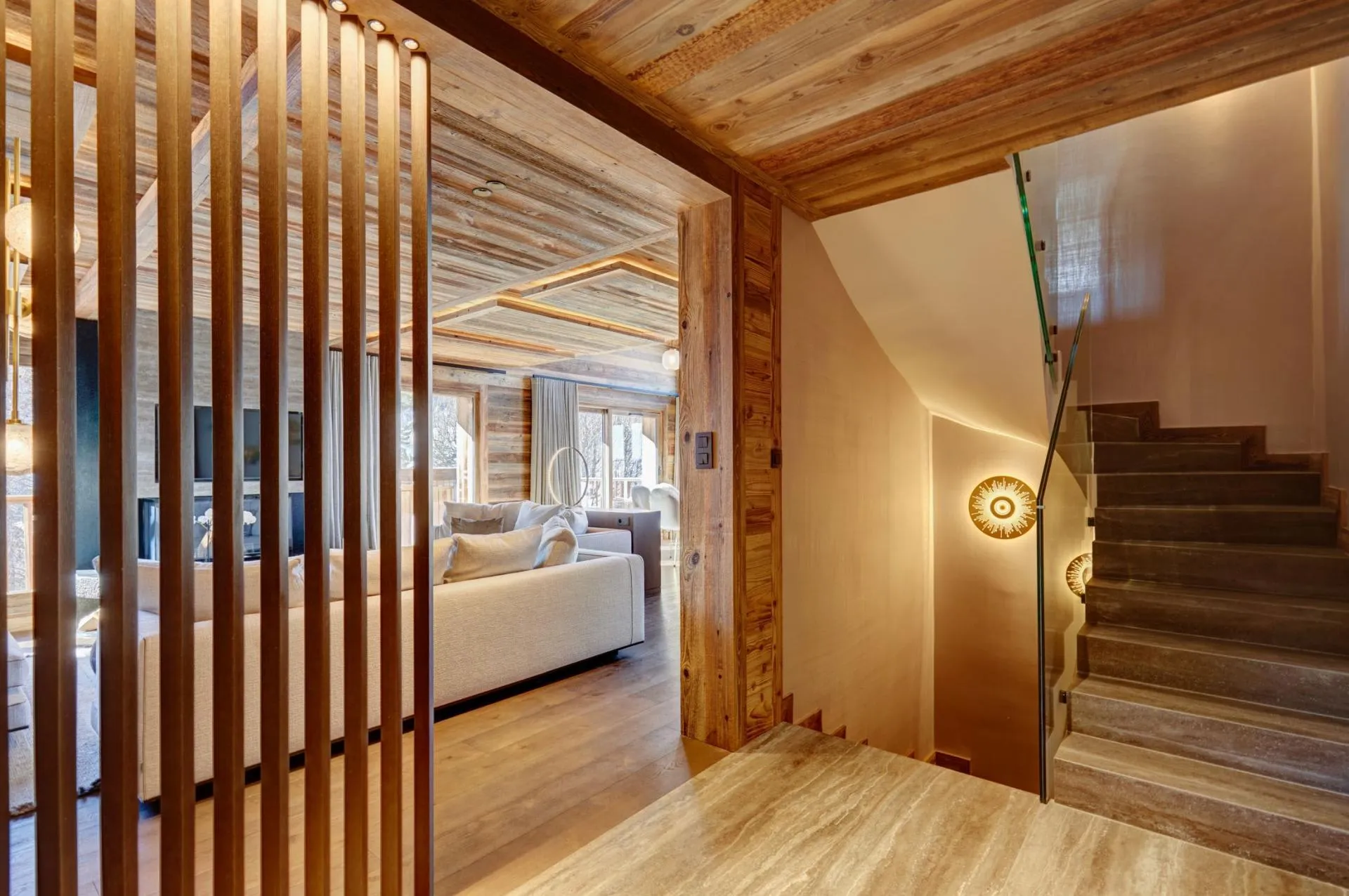 Timber staircase and entrance to the living area