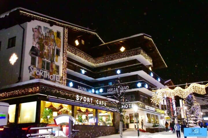 Exterior of the chalet building in St. Anton
