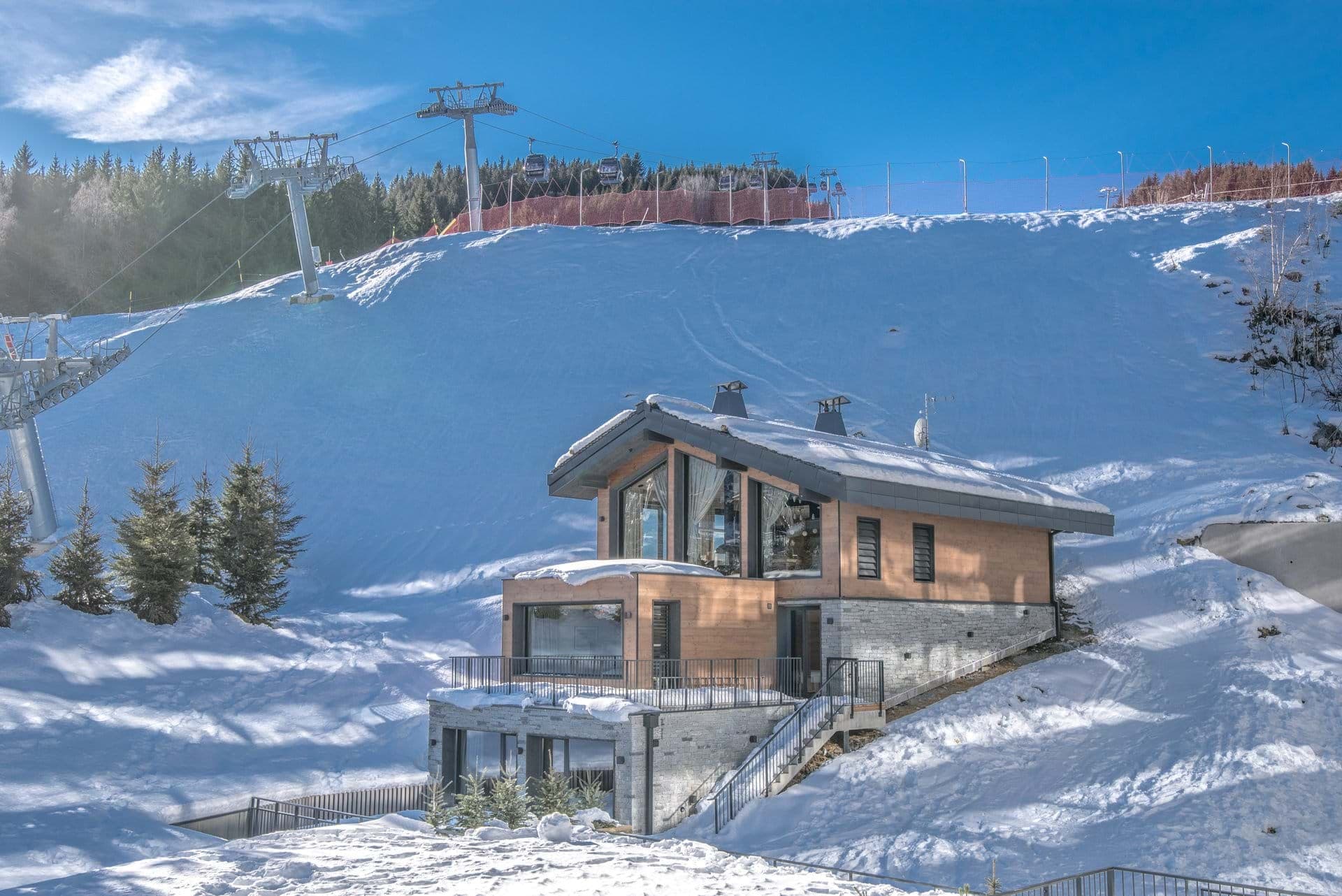 Ski-in/ski-out mountain chalet located directly beneath the gondola line