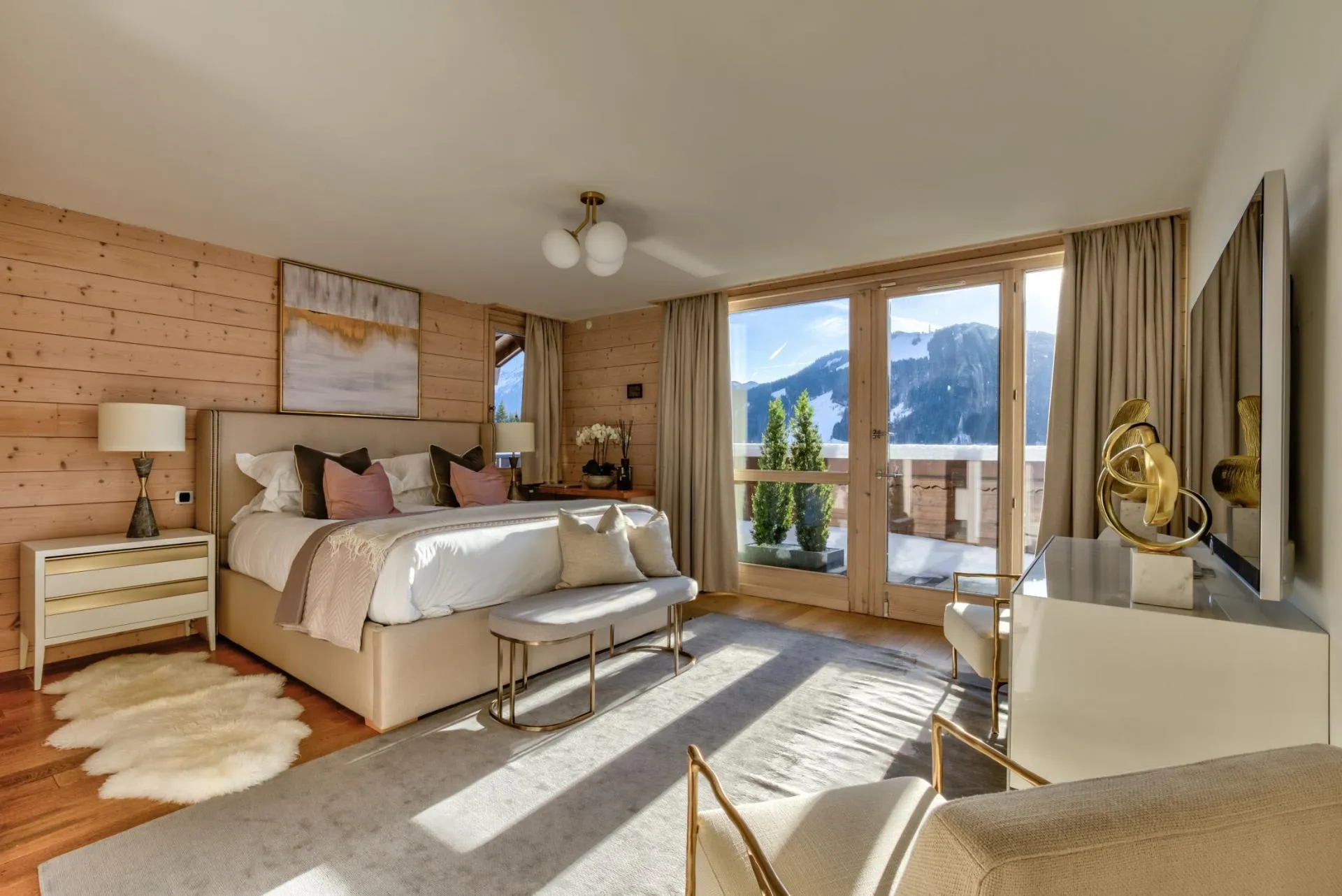Master Suite with a super-king bed and south-facing balcony access