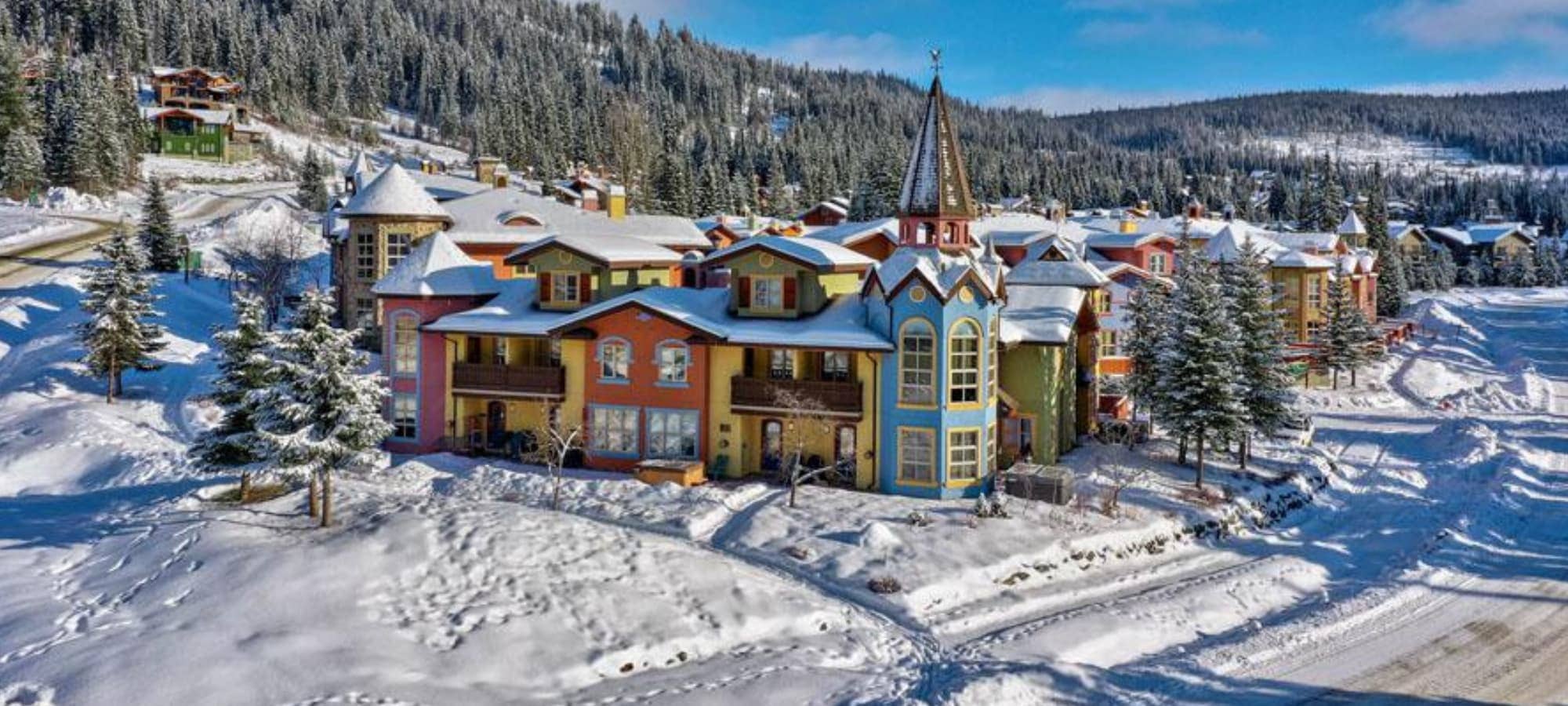 Ski-in, ski-out village exterior with direct access to mountain trails