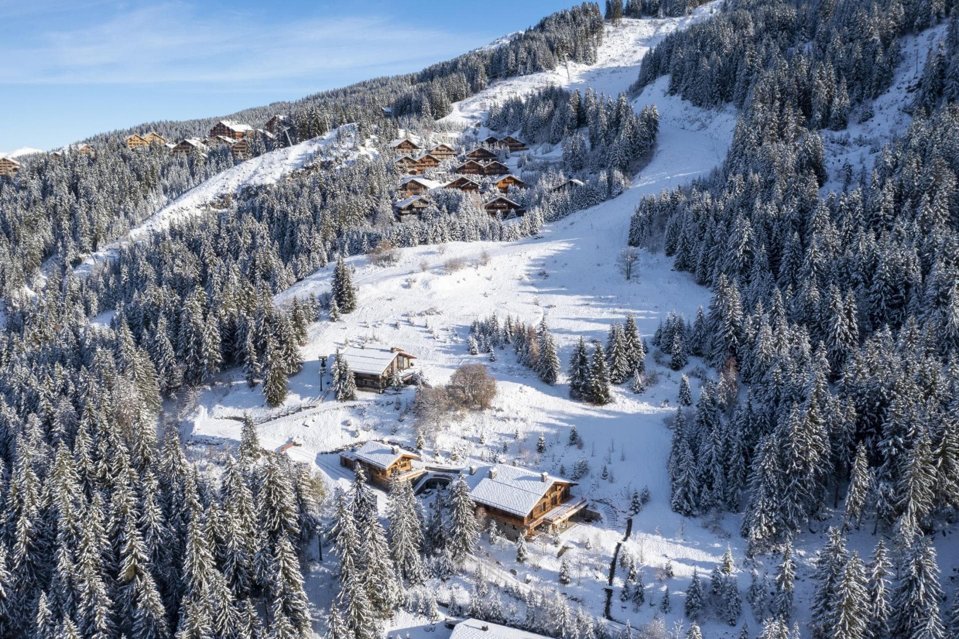 Aerial view showing ski-in/ski-out access and proximity to main lift