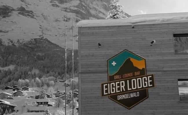 Eiger Lodge exterior with on-site grill, lounge, and bar