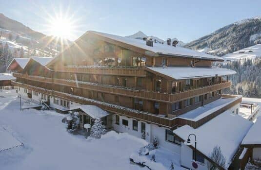 Ski-in/ski-out chalet with private balconies and mountain views