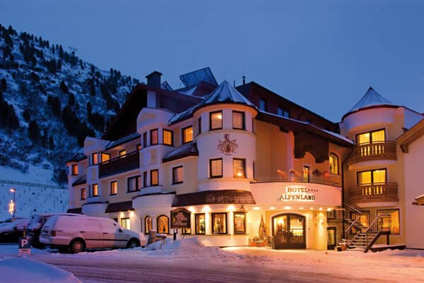 Hotel exterior with ski-in access and on-site guest parking