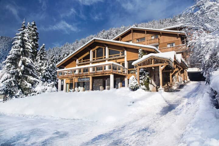 Ski-in/ski-out chalet with wrap-around balcony and mountain views