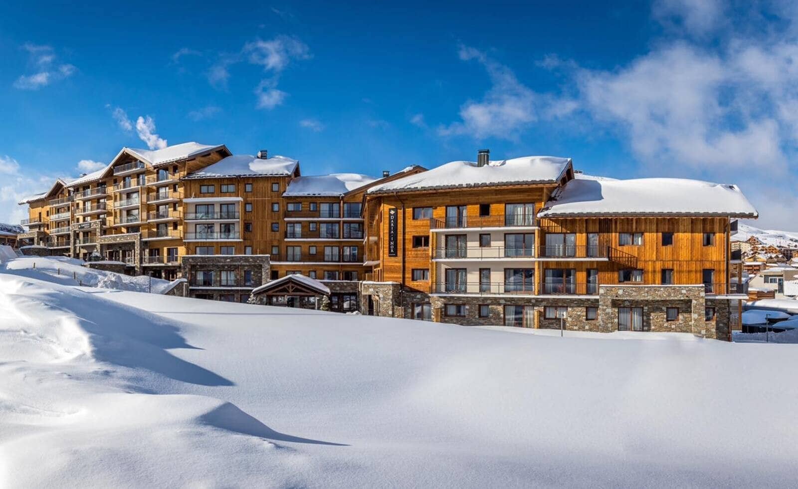Ski-in/ski-out chalet with private balconies and mountain views