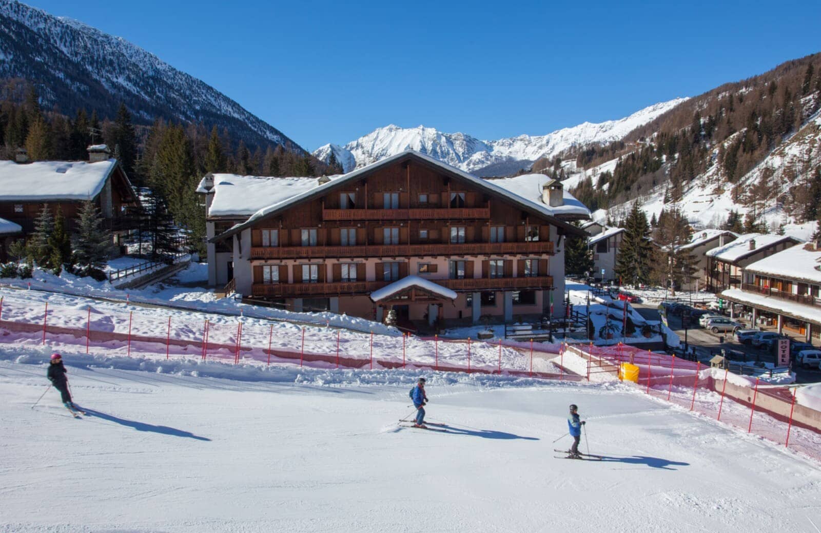 Ski-in/ski-out chalet access located directly on groomed mountain run