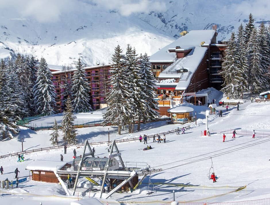 Ski-in/ski-out access via Le Chantel lift located directly outside the building