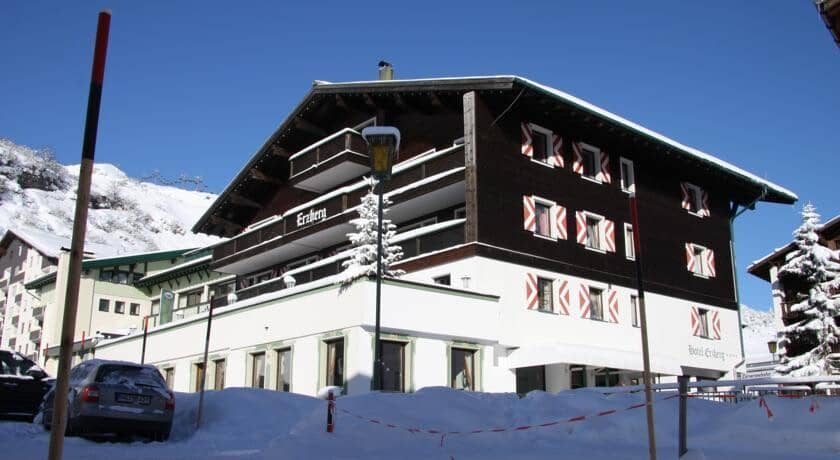 Ski-in/ski-out chalet with private balconies and mountain views