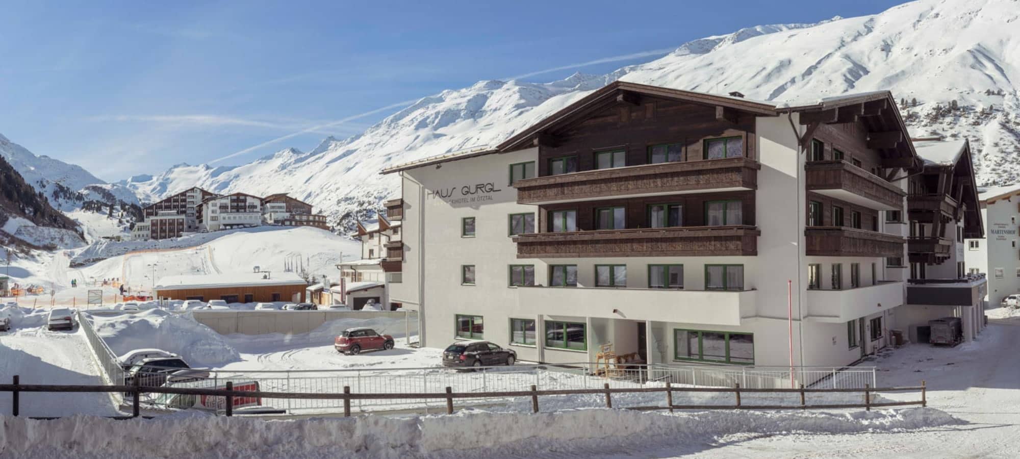 Ski-in/ski-out chalet with private balconies and on-site guest parking