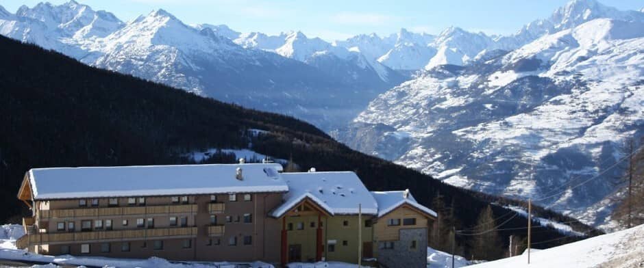 Ski-in/ski-out chalet with private balconies and panoramic mountain views