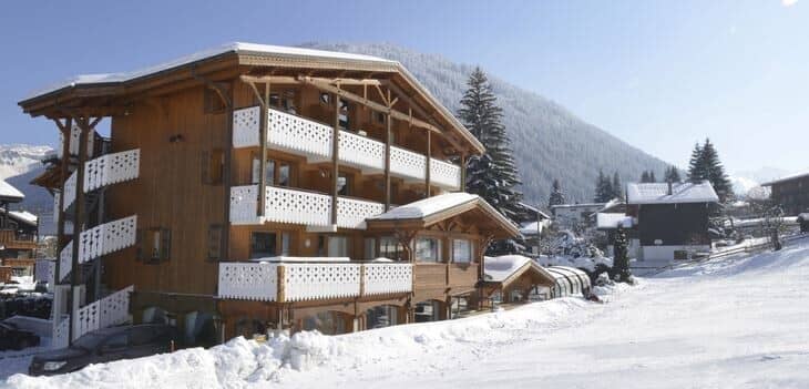 Ski-in/ski-out chalet with private balconies and mountain views