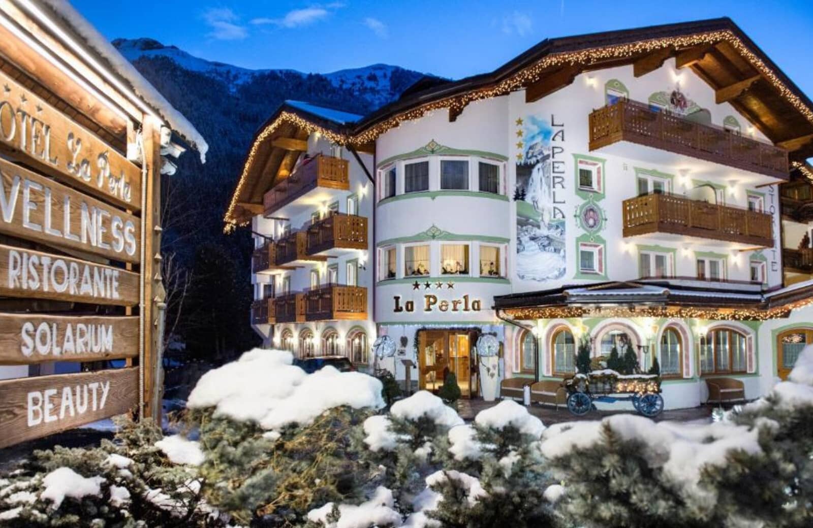 Hotel exterior with private balconies and on-site wellness center