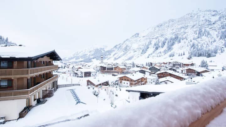 Private balcony with mountain views and village access