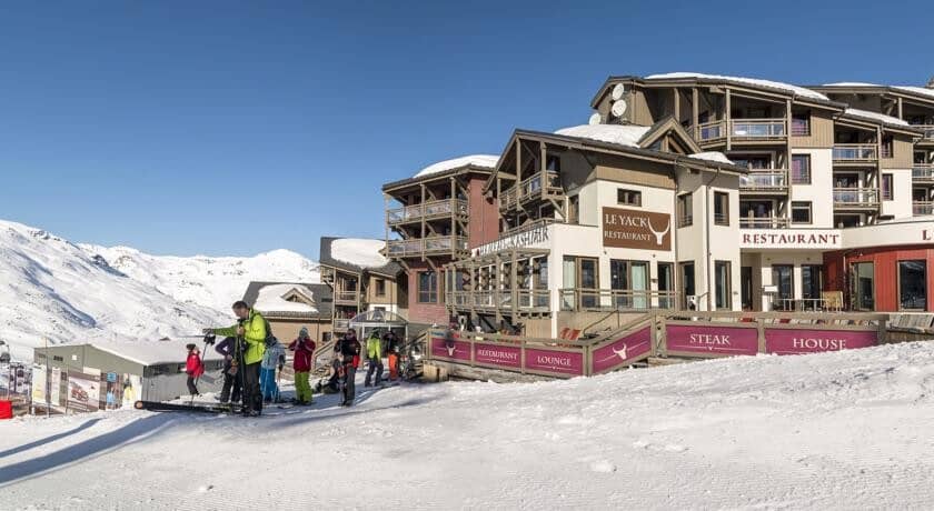 Ski-in/ski-out access with on-site steakhouse and mountain views