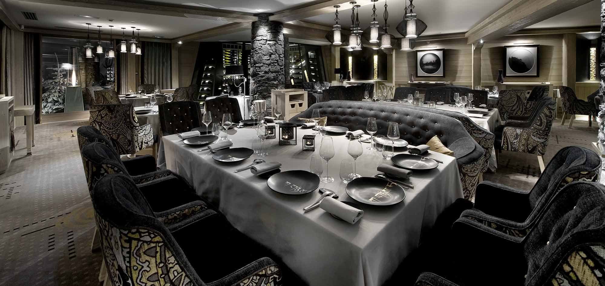 Formal dining room with seating for 10 and temperature-controlled wine cellar