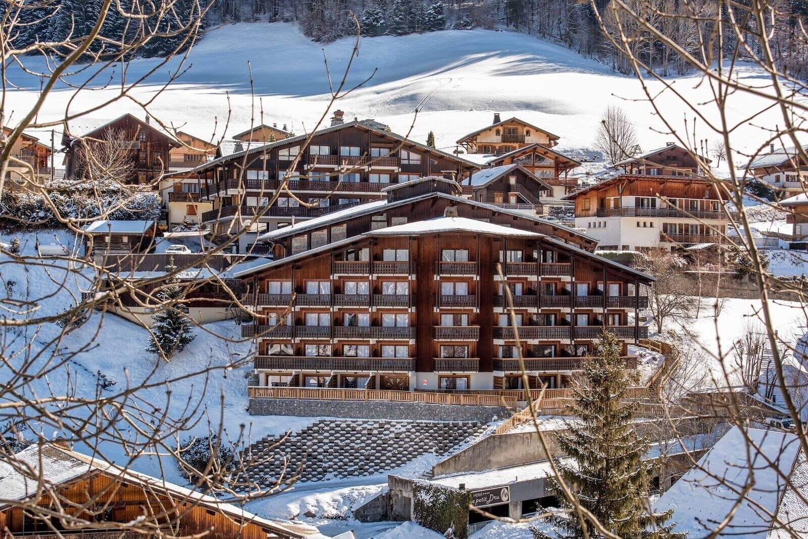 Ski-in access chalets with private balconies and mountain views