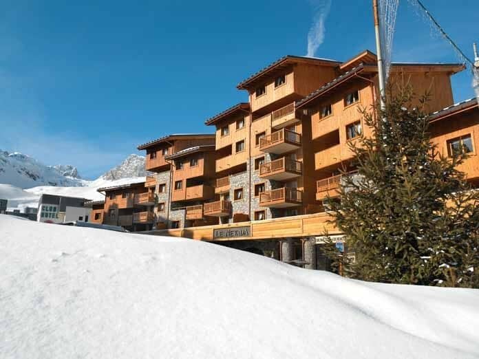 Ski-in/ski-out chalet with private balconies and mountain views