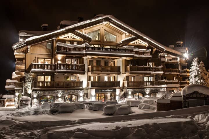 Ski-in/ski-out chalet with private balconies and on-site bistro