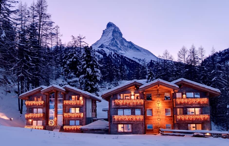 Ski-in/ski-out chalet with direct views of the Matterhorn