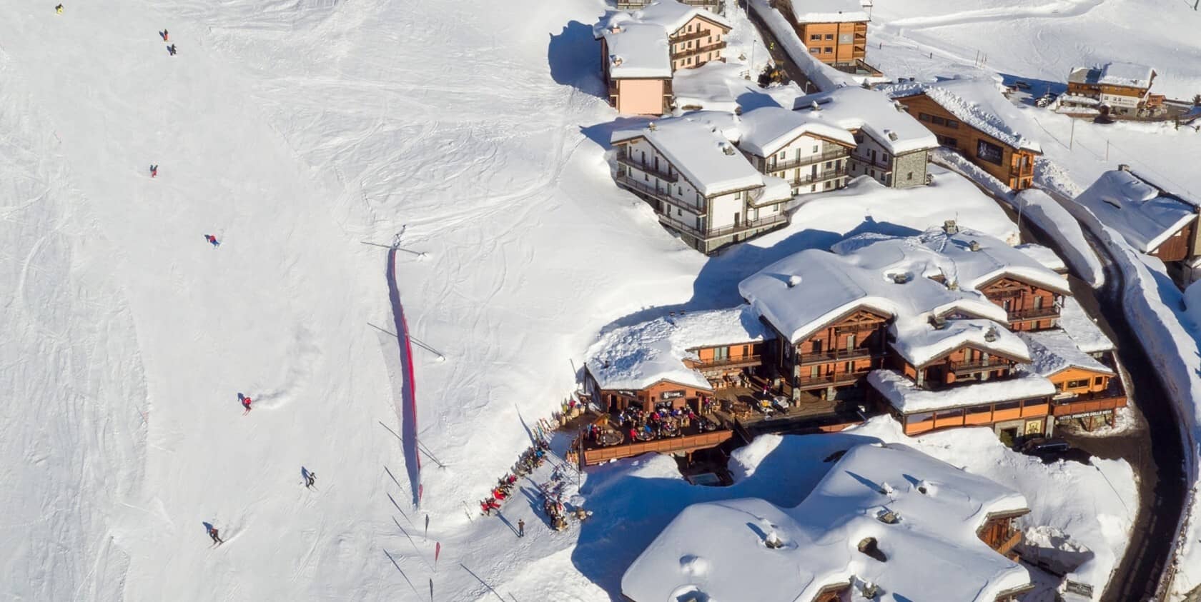 Slopeside chalet with direct ski-in/ski-out access and outdoor dining deck