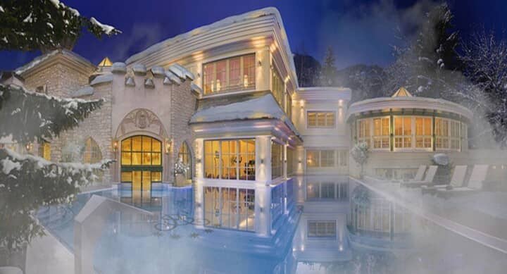 Heated outdoor pool and ground-floor fitness room with treadmill