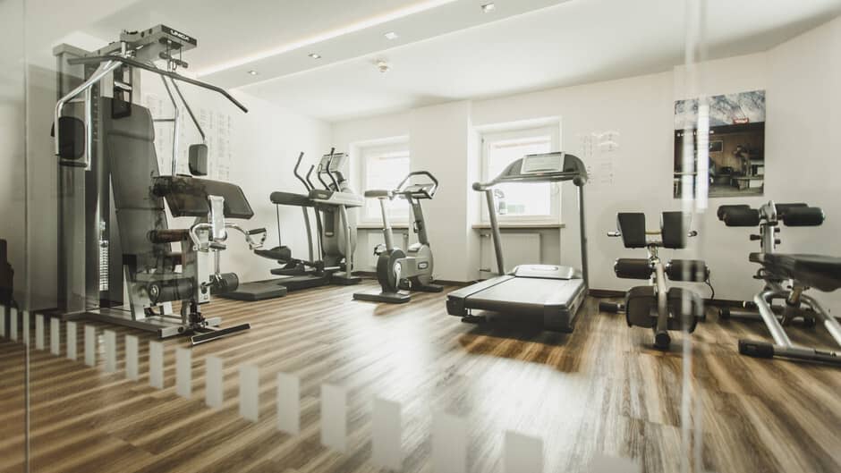 Fitness center with multi-gym station, treadmill, elliptical, and stationary bike