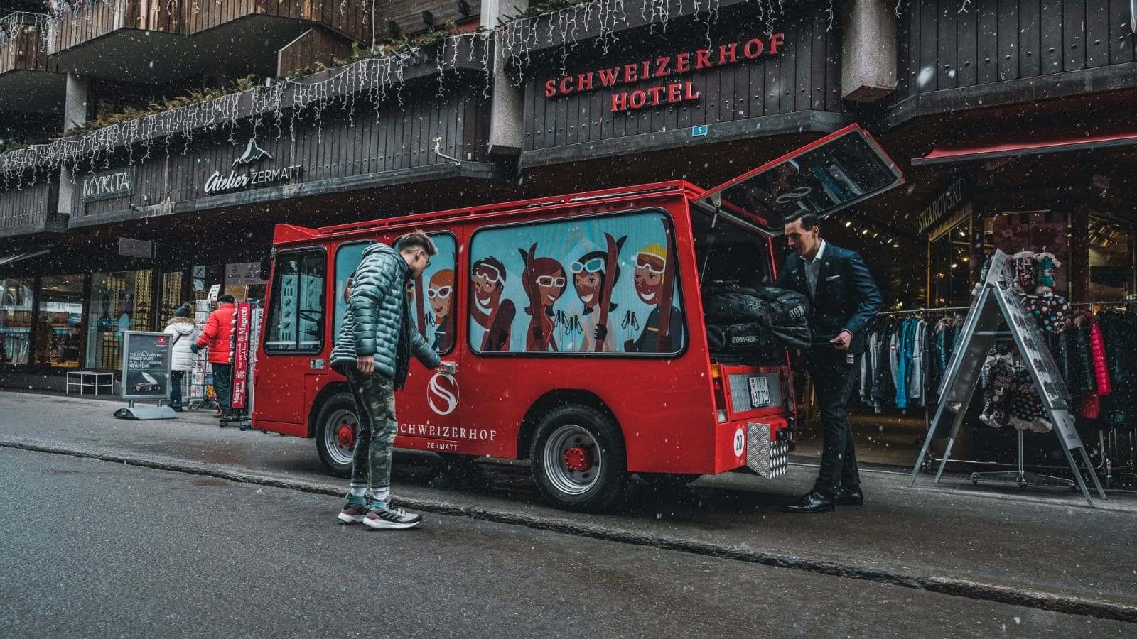 Complimentary electric shuttle service for guest luggage and station transfers