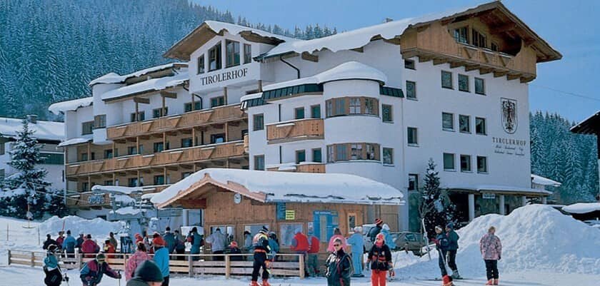 Ski-in/ski-out chalet with balconies adjacent to the resort lift station