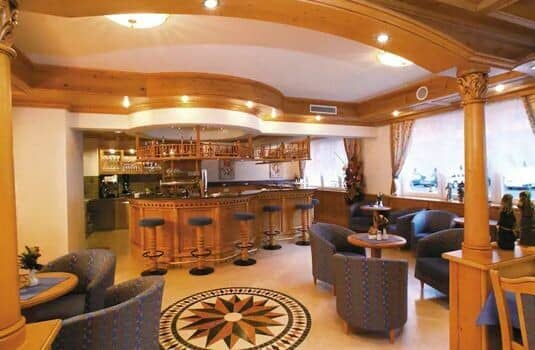 Lower level bar with lounge seating and draft beer taps