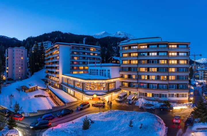 Ski-in access resort with private shuttle service and mountain views