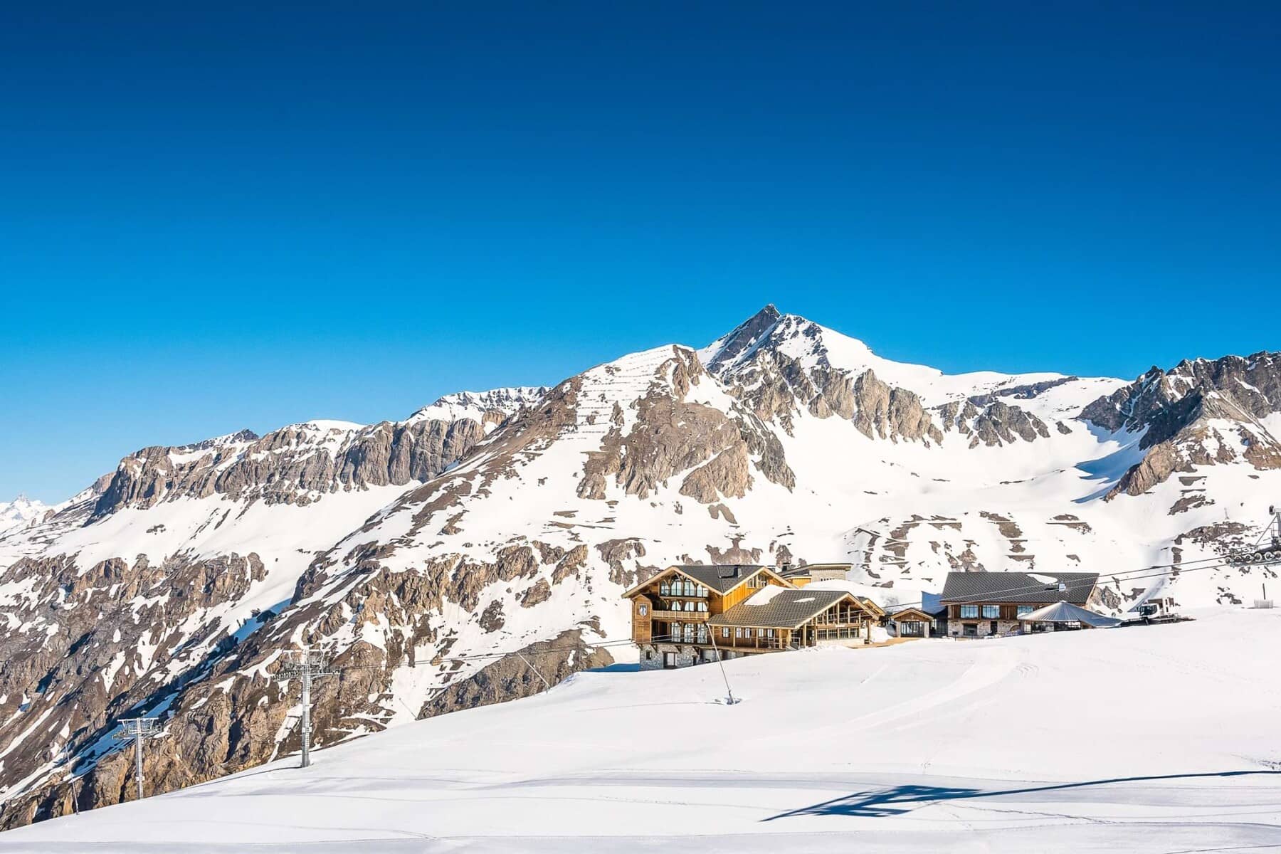 Ski-in/ski-out alpine lodge with direct slope access and mountain views