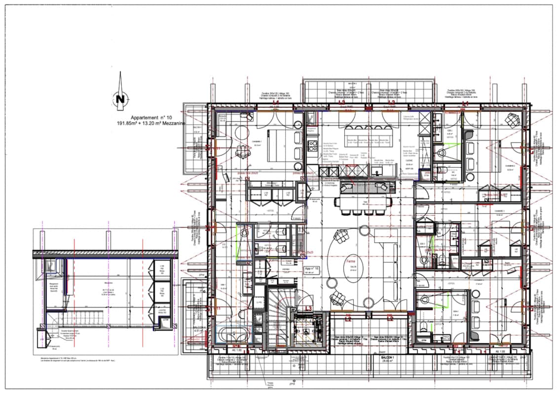 Floor plan: 3 bedrooms, open living area, and 13-square-meter mezzanine level