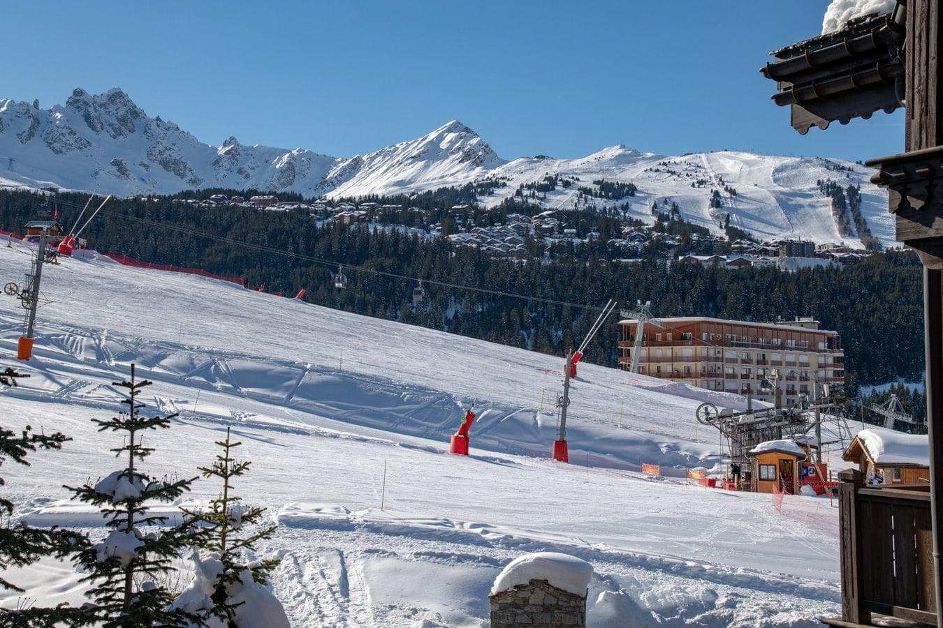 Ski-in access to World Cup downhill course; alpine hotel steps away